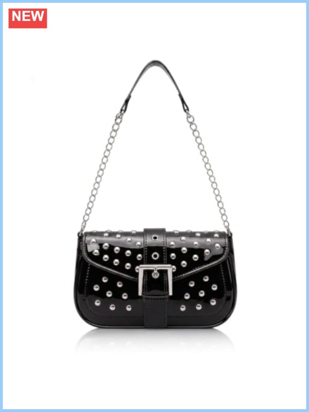 Studded Y2k Small Hobo Shoulder Bag Vegan Leather Underarm Purse